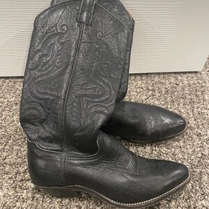Black Western Leather Boots